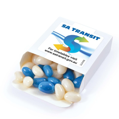 Corporate Colour Jelly Beans in 50g Box | Custom Merchandise | Merchandise | Customised Gifts NZ | Corporate Gifts | Promotional Products NZ | Branded merchandise NZ | Branded Merch | Personalised Merchandise | Custom Promotional Products | 