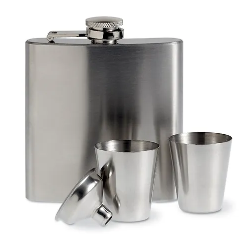 Slimmy Hip Flask Set | Hip Flask Sets | Custom Hip Flask Set | Customised Hip Flask Set | Personalised Hip Flask Set | Custom Merchandise | Merchandise | Customised Gifts NZ | Corporate Gifts | Promotional Products NZ | Branded merchandise NZ |