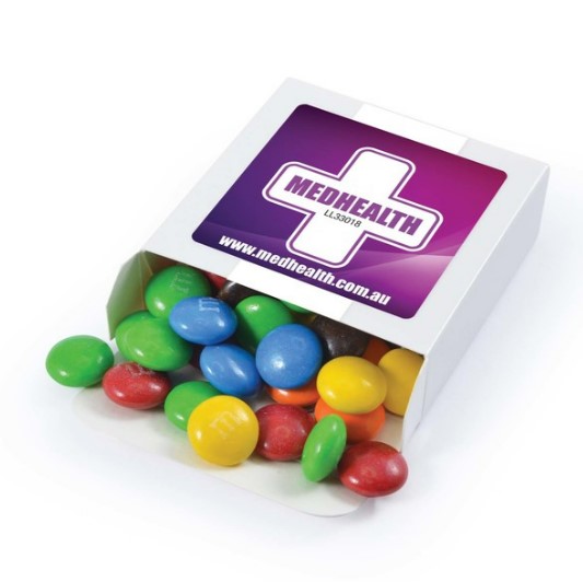 M&M's in 50g Box | Confectionery Manufacturers NZ | Custom Merchandise | Merchandise | Customised Gifts NZ | Corporate Gifts | Promotional Products NZ | Branded merchandise NZ | Branded Merch | Personalised Merchandise | Custom Promotional Products | 