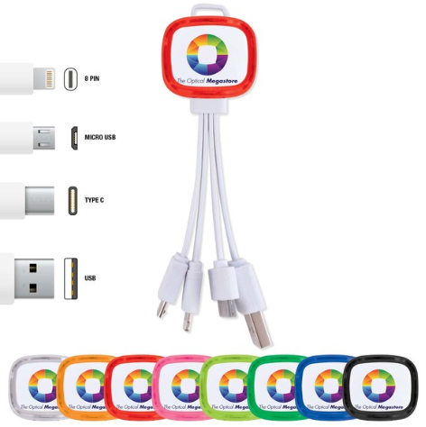 Family Light Up 3 in 1 Cable | Customised 3 in 1 Cable | Personalised 3 in 1 Cable | Custom Merchandise | Merchandise | Customised Gifts NZ | Corporate Gifts | Promotional Products NZ | Branded merchandise NZ | Branded Merch | Personalised Merchandise | 
