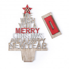 Christmas Tree die Cut Message