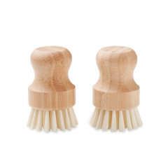 Set of 2 Bamboo Vegetable Brushes