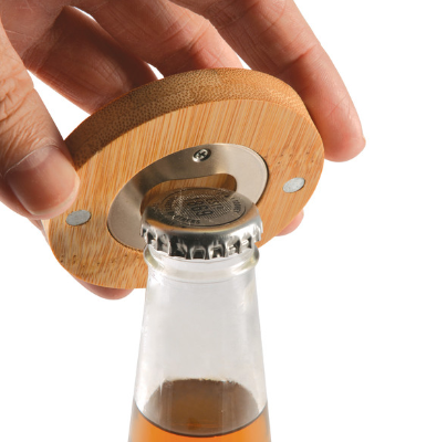 Discus Bamboo Bottle Opener Coaster | Bottle Opener Key Ring | Custom Coasters NZ | Custom Printed Coasters NZ | Custom Merchandise | Merchandise | Customised Gifts NZ | Corporate Gifts | Promotional Products NZ | Branded merchandise NZ | Branded Merch | 