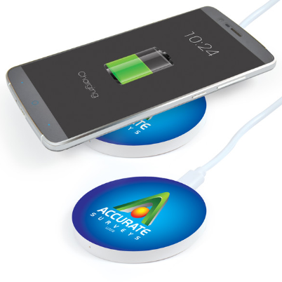Arc Round Wireless Charger | Customised Wireless Charger | Personalised Wireless Charger | Custom Portable Charger | Custom Merchandise | Merchandise | Customised Gifts NZ | Corporate Gifts | Promotional Products NZ | Branded merchandise NZ |