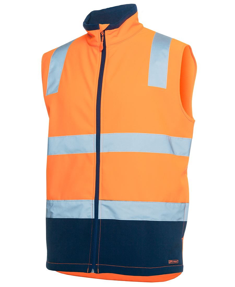 His Vis D+N Water Resistant Soft Shell Vest | Withers and Co | Hi Vis Apparel