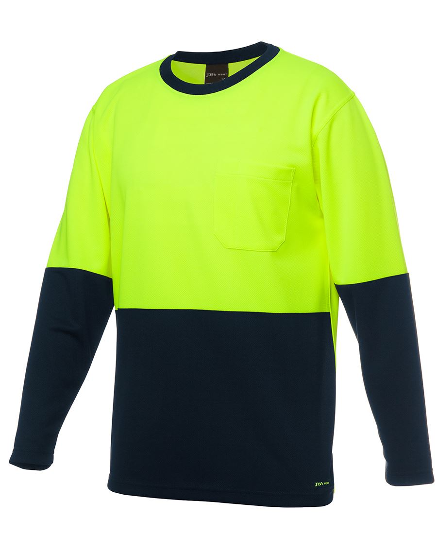 JB'S Hi Vis Long Sleeve Traditional T-Shirt | Withers and Co | Hi Vis Apparel