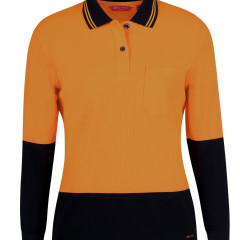 Ladies Hi Vis L/S Comfort Polo