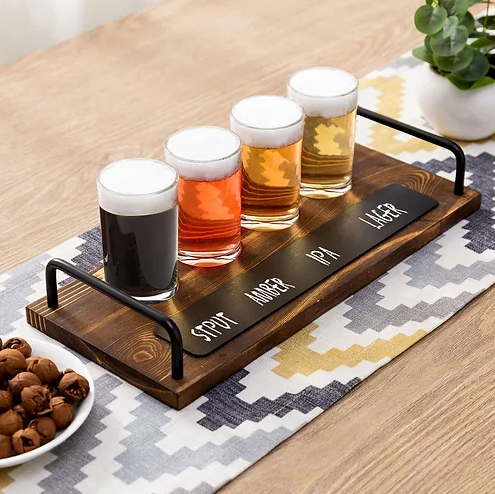Beer Flight Server with 4 Glasses | Custom Merchandise | Merchandise | Customised Gifts NZ | Corporate Gifts | Promotional Products NZ | Branded merchandise NZ | Branded Merch | Personalised Merchandise | Custom Promotional Products | Promotional Merch