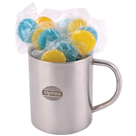 Corporate Colour Lollipops in Java Mug | Company Logo Lollies | Confectionery Manufacturers NZ | Personalised Mugs | Personalised Mugs NZ | Custom Mugs | Custom Merchandise | Merchandise | Customised Gifts NZ | Corporate Gifts | Promotional Products NZ | 