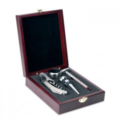 Elegant Wine Set in Wood Box