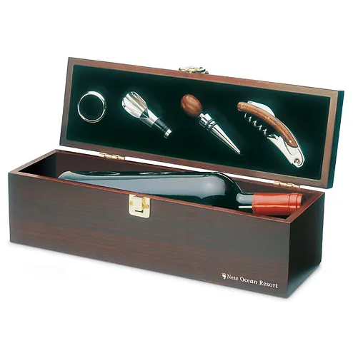Wine Set in Wooden Gift Box | Wine Sets | Custom Wine Set | Customised Wine Set | Personalised Wine Set | Custom Merchandise | Merchandise | Customised Gifts NZ | Corporate Gifts | Promotional Products NZ | Branded merchandise NZ | Branded Merch |