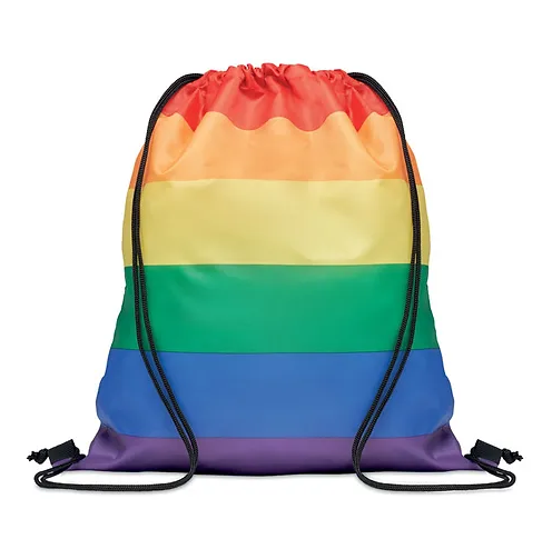 Rainbow Drawstring RPET | Custom Drawstring | Customised Drawstring Bags | Personalised Drawstring bags | custom bags with logo | custom bags with logo wholesale | branding bags for business | branded reusable bags | promotional bags with logo |