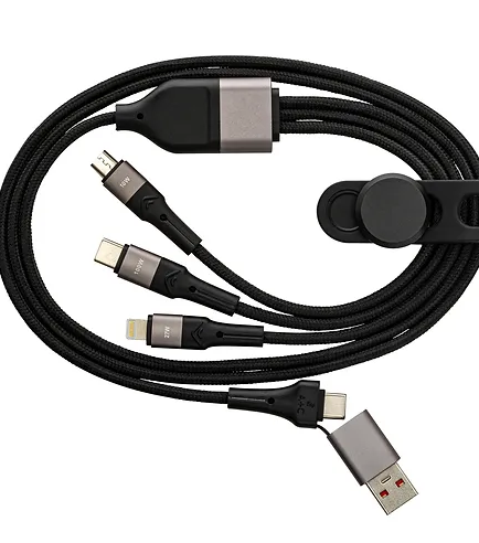 6-in-1 charging cable with LED display