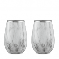 Snowfox - Stainless Steel Wine Glasses - Set of 2