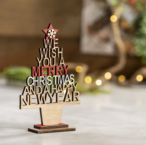 Christmas Tree die Cut Message