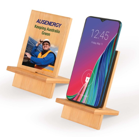Apollo Bamboo Phone Stand | Customised Phone Stand | Personalised Phone Stand | Bamboo Phone Stand | Custom Merchandise | Merchandise | Customised Gifts NZ | Corporate Gifts | Promotional Products NZ | Branded merchandise NZ | Branded Merch |