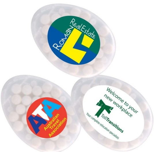 Egg Shape Sugar Free Breath Mints | Confectionery Manufacturers NZ | Custom Breath Mints | Customised Breath Mints | Personalised Breath Mints | Custom Merchandise | Merchandise | Customised Gifts NZ | Corporate Gifts | Promotional Products NZ | 